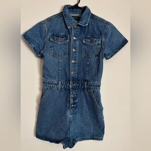 Lioness Blue Denim Short Romper